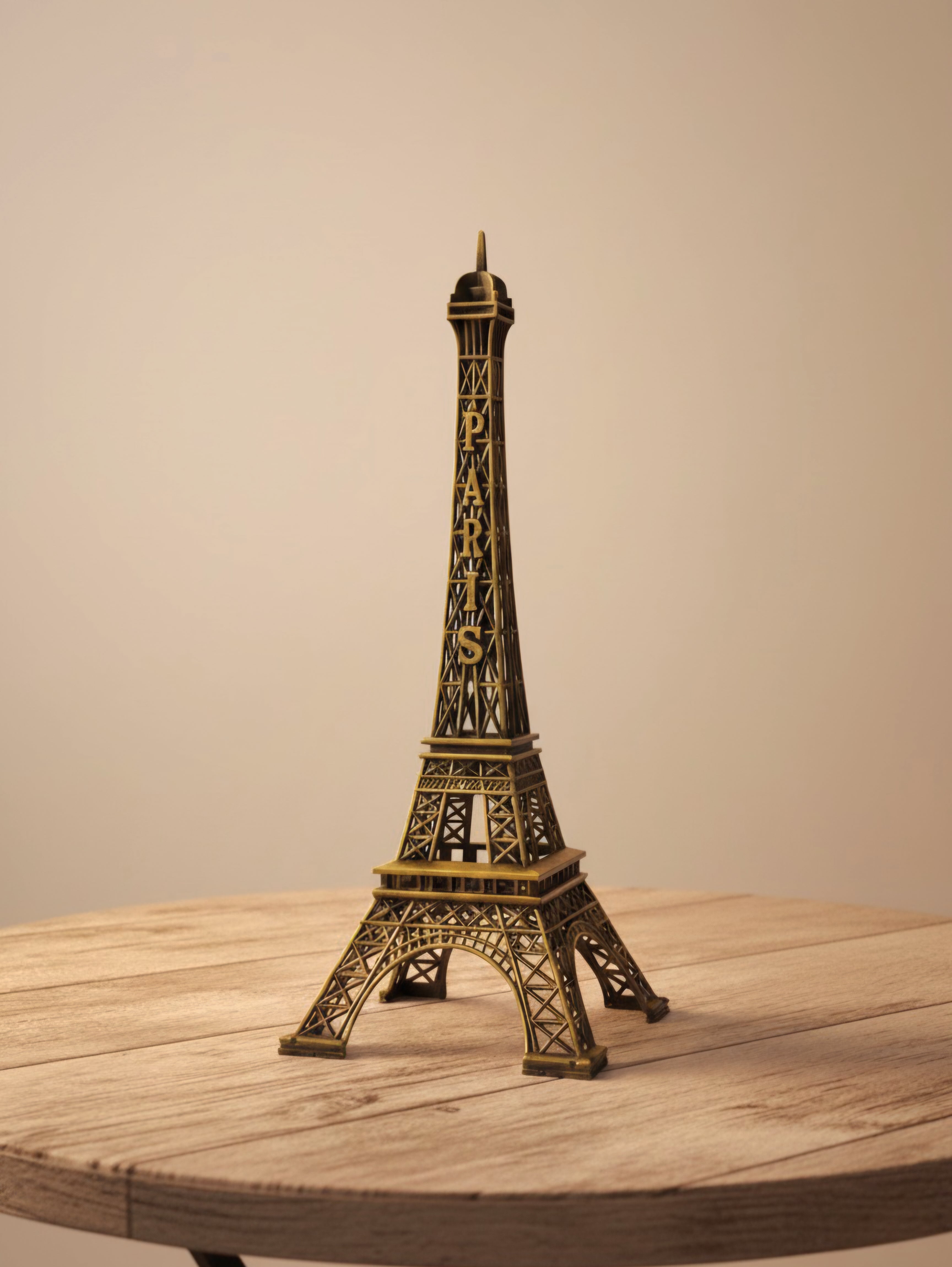 Antique Bronze Eiffel Tower Miniature Showpiece – Paris Themed Decor